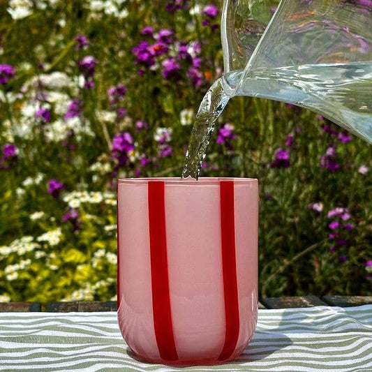 Atina Glassware - Pink & Red