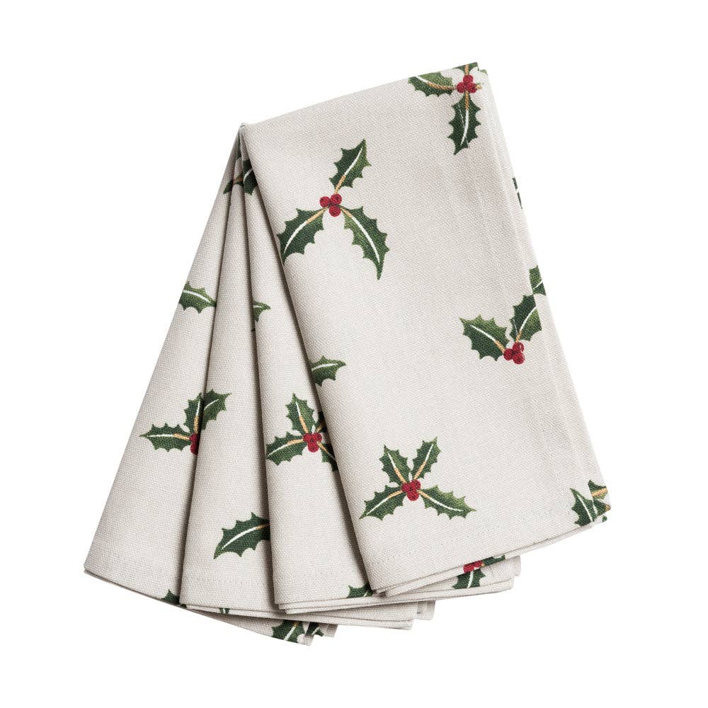 Sophie Alport Holly & Berry Napkins (Set of 4)