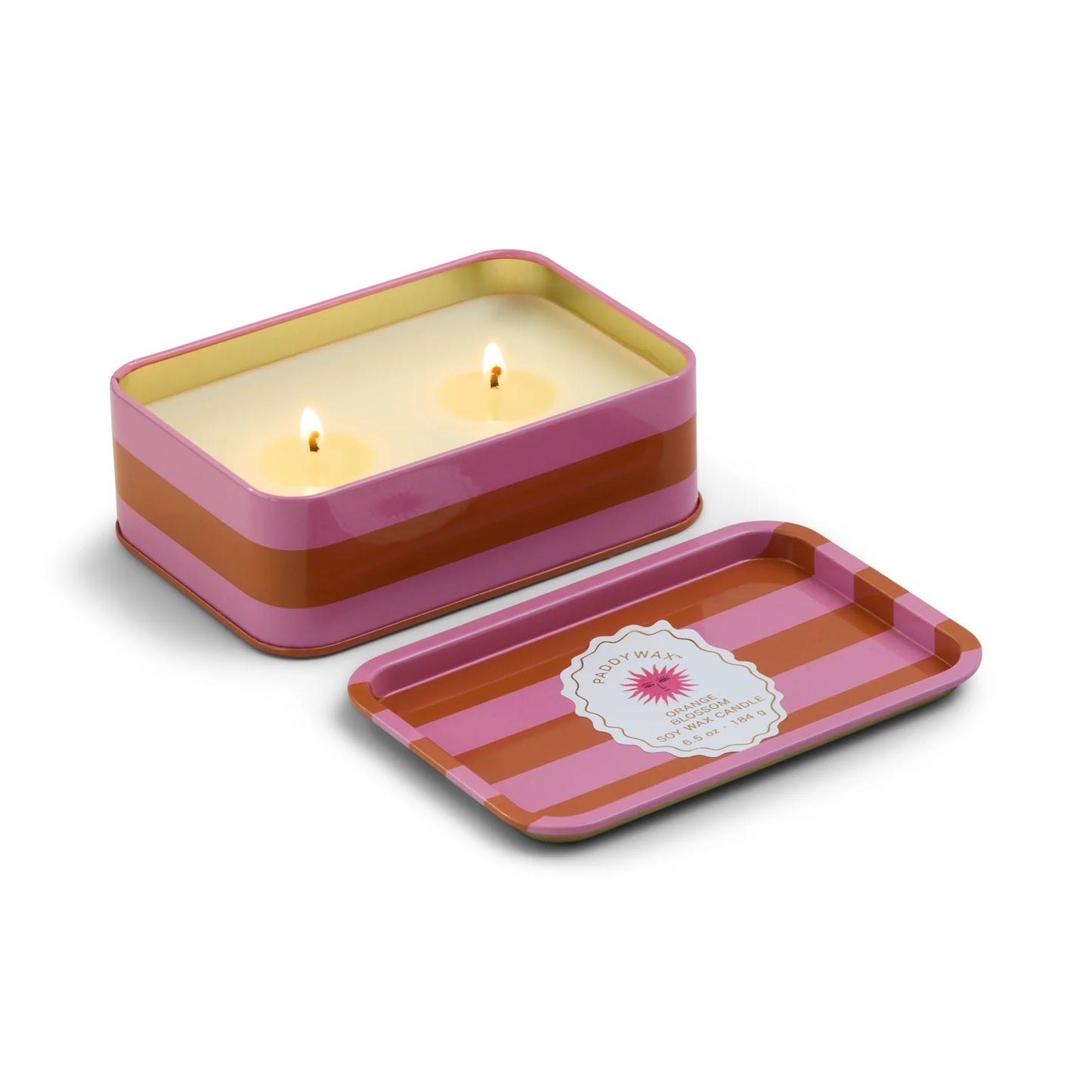 Orange Blossom Printed Tin Candle
