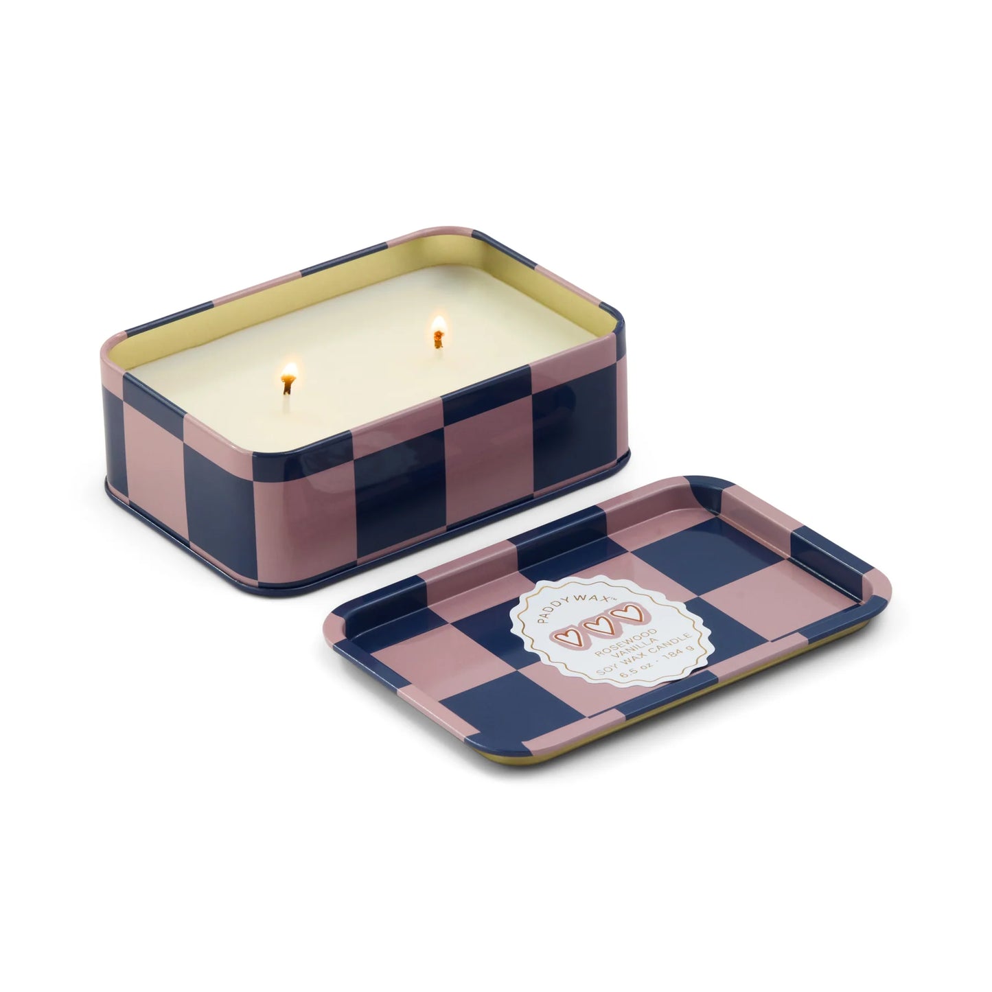 Rosewood Vanilla Printed Tin Candle