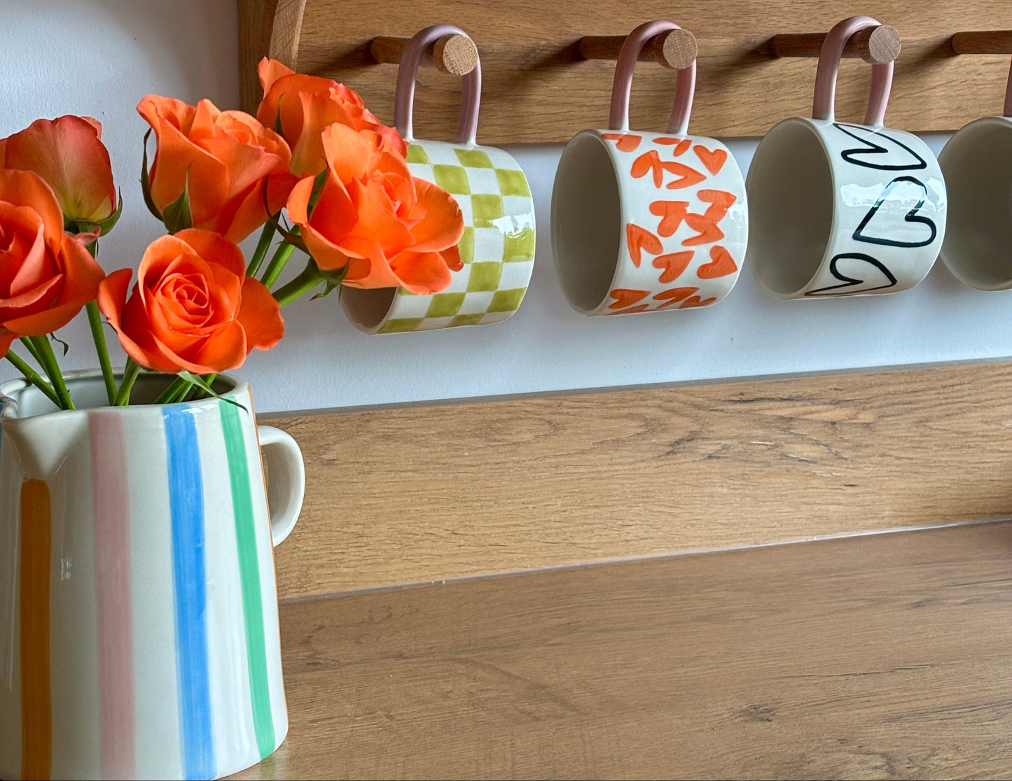 Caroline Gardner Multicoloured Stripe Large Jug
