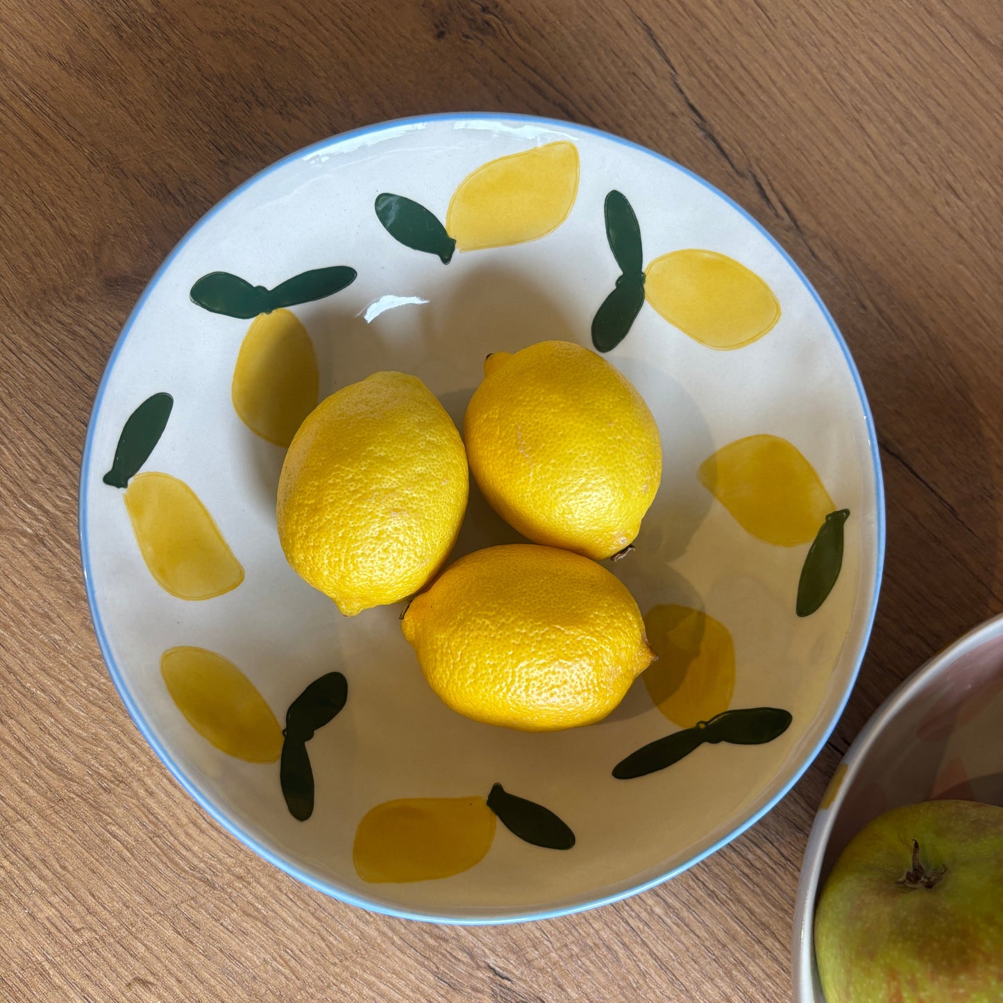 Caroline Gardner Lemons Round Shallow Bowl