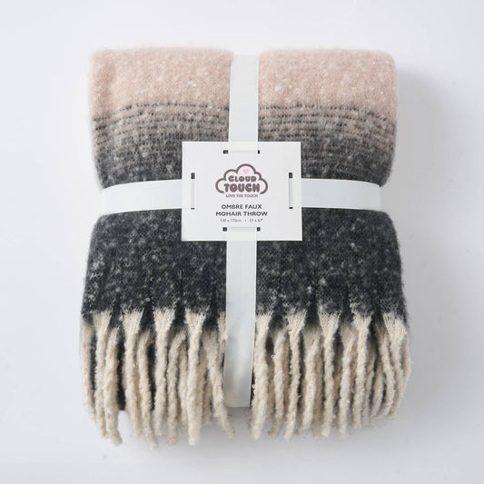 Ombre Charcoal Throw