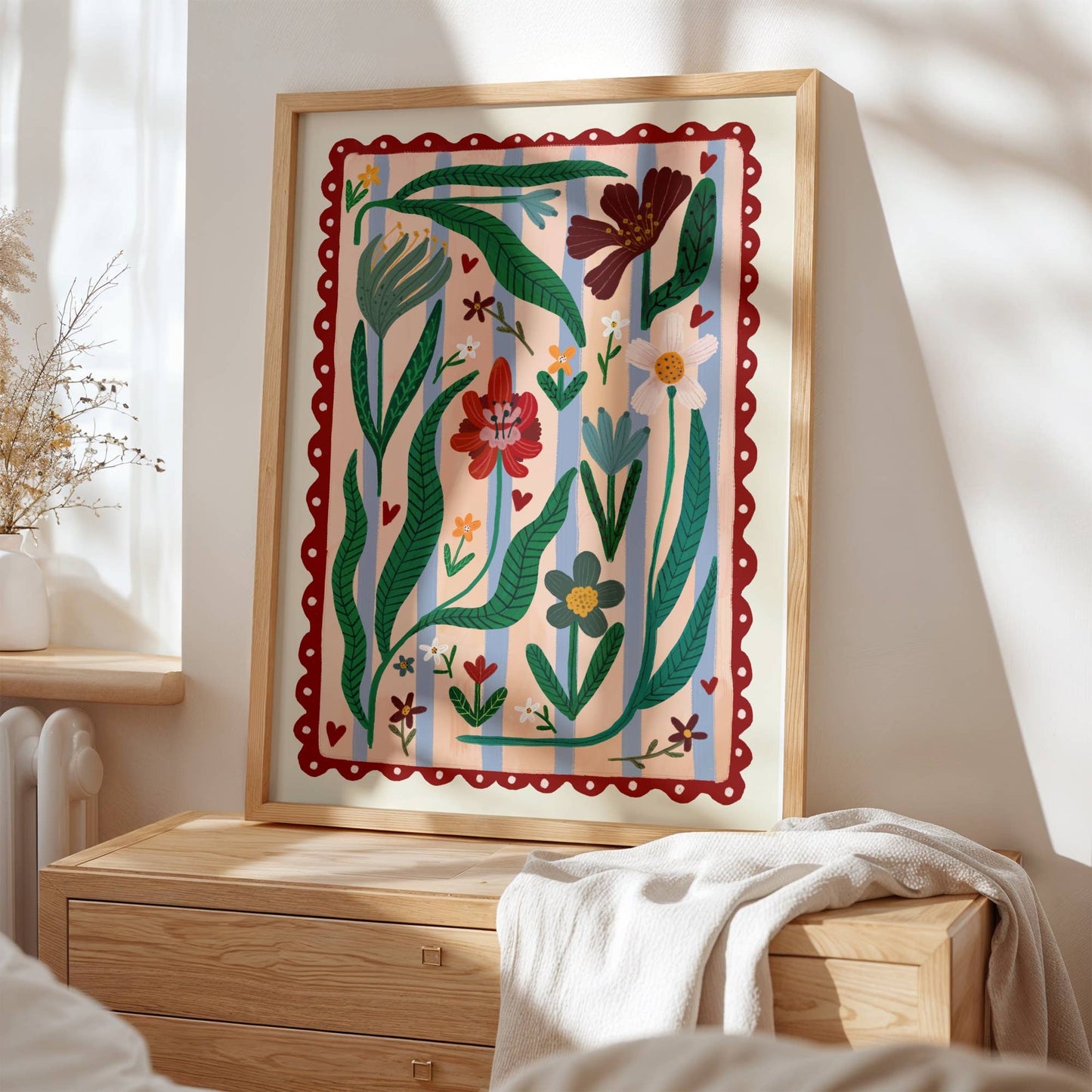 Katie Fox Boho Flower Art Print A3