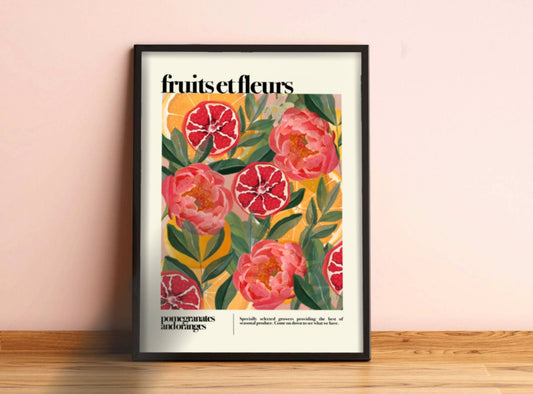 Katie Fox Fruit and Flowers, Botanical Print, A3
