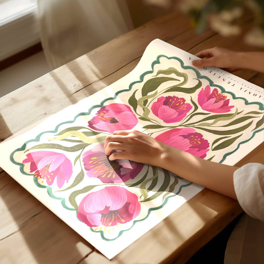 Katie Fox Summer Peony Art Print A3