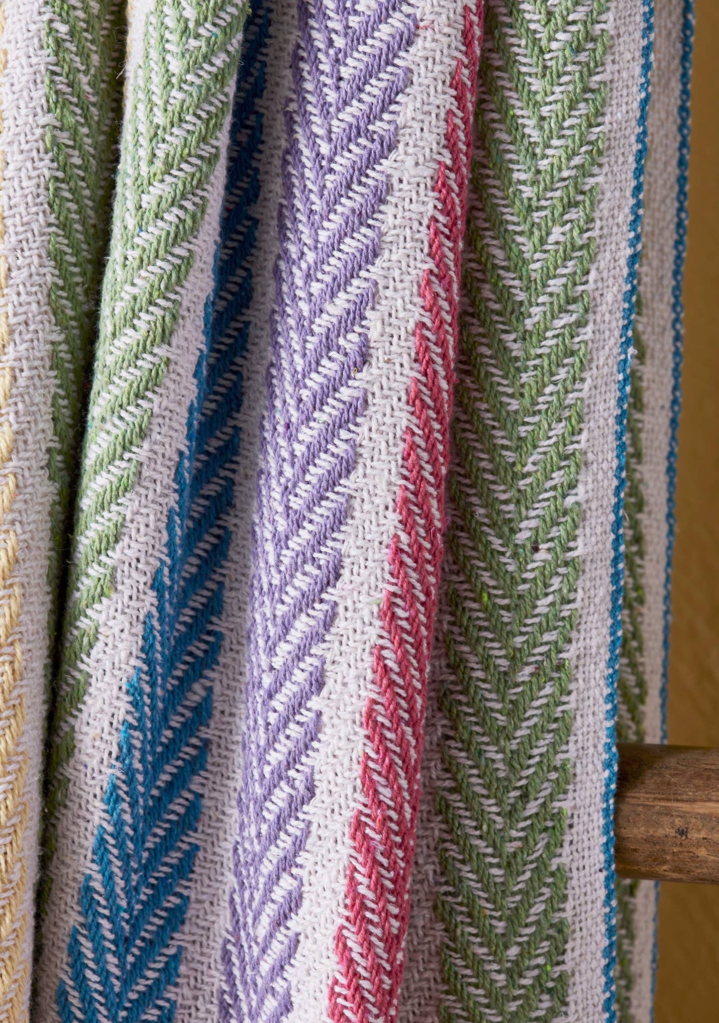 Recycled Cotton Rainbow Stripe Throw