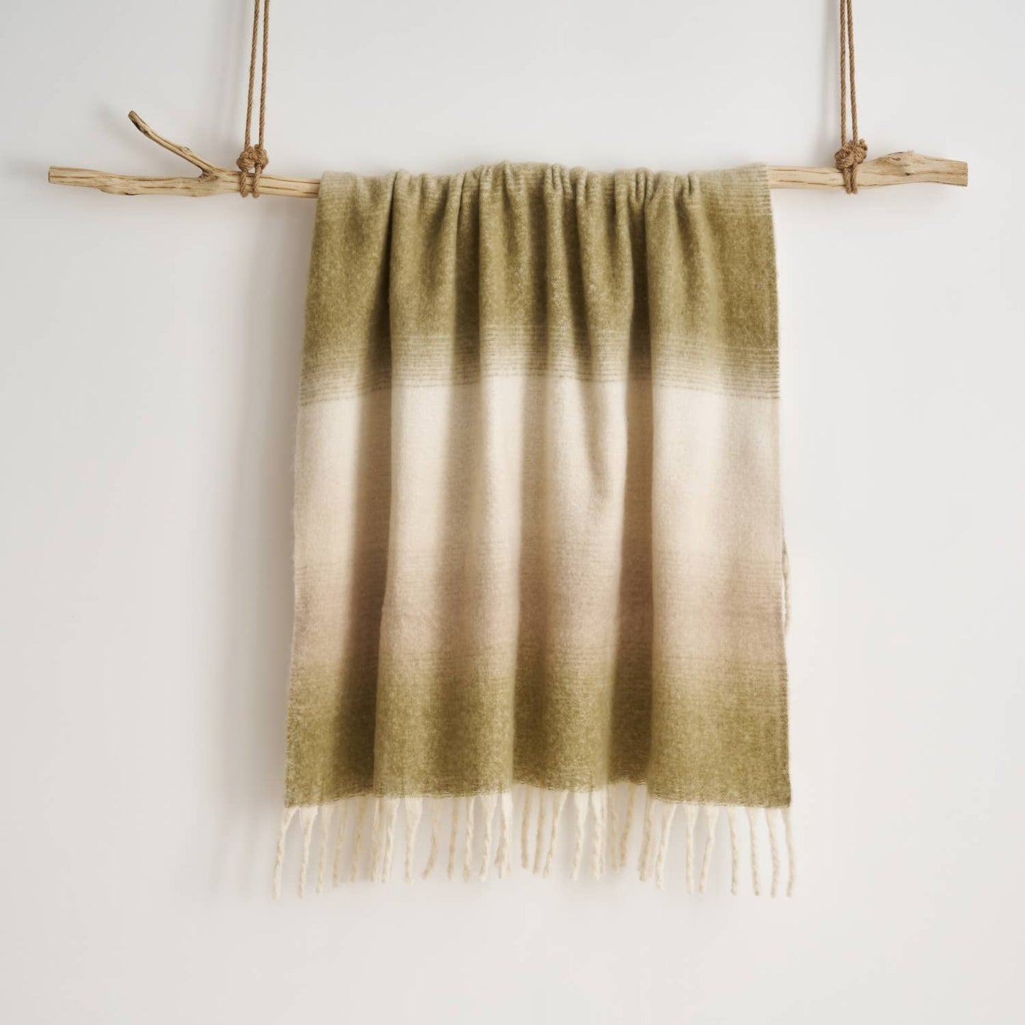Green Ombre Soft Throw