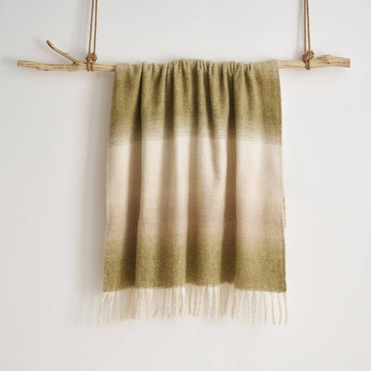 Green Ombre Soft Throw