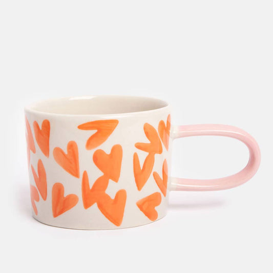 Caroline Gardner Red Hearts Ceramic Mug