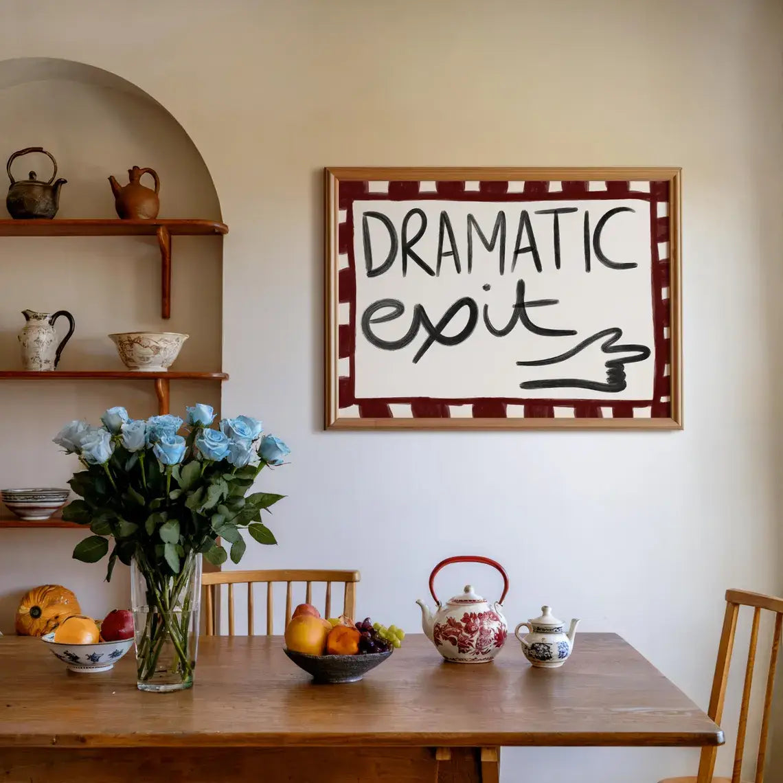 'Dramatic Exit' Hand Drawn Print