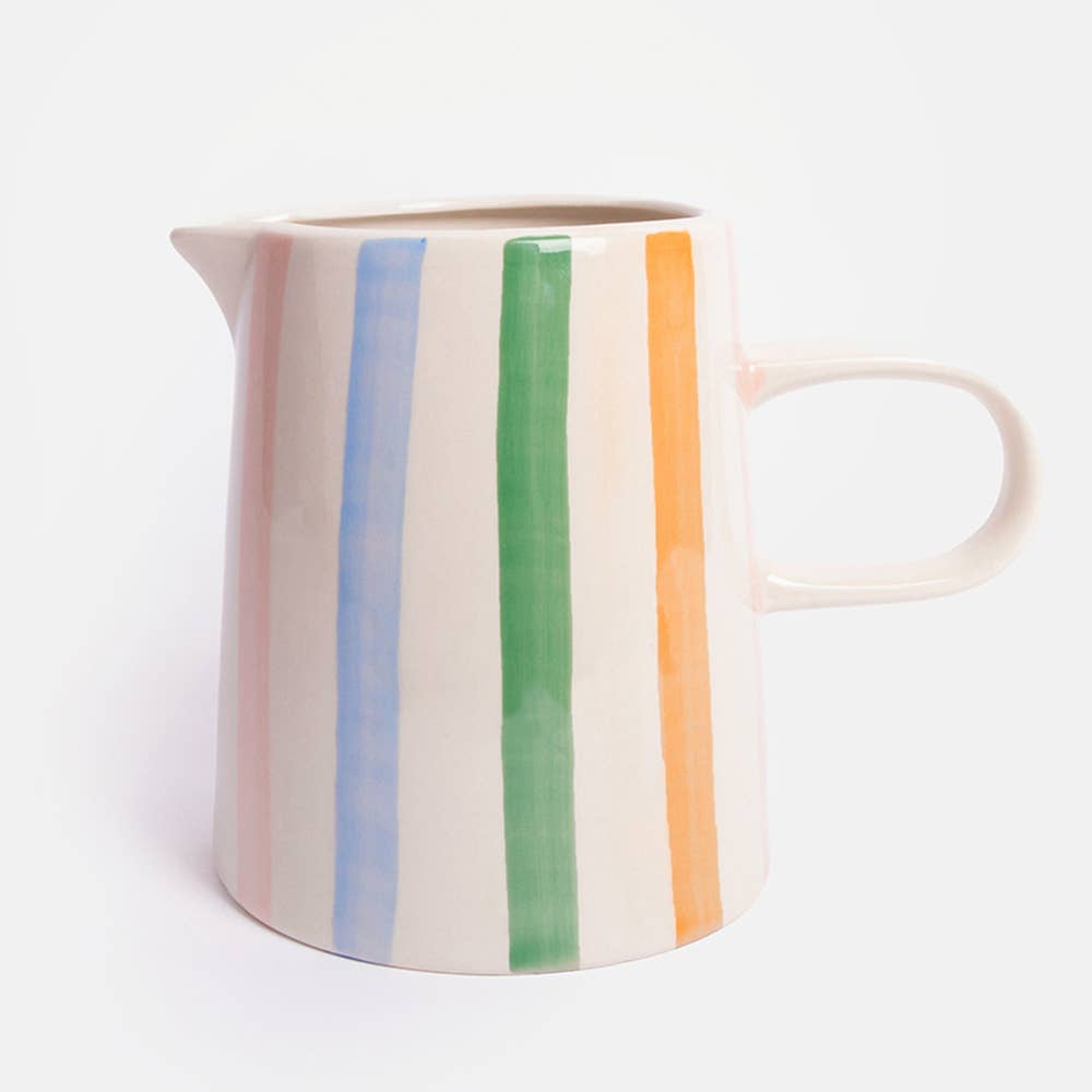 Caroline Gardner Multicoloured Stripe Large Jug