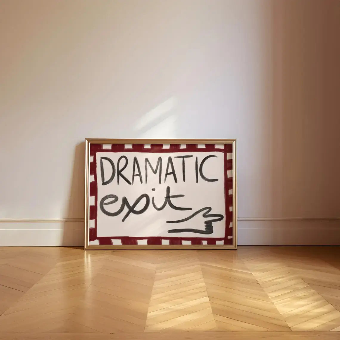 'Dramatic Exit' Hand Drawn Print