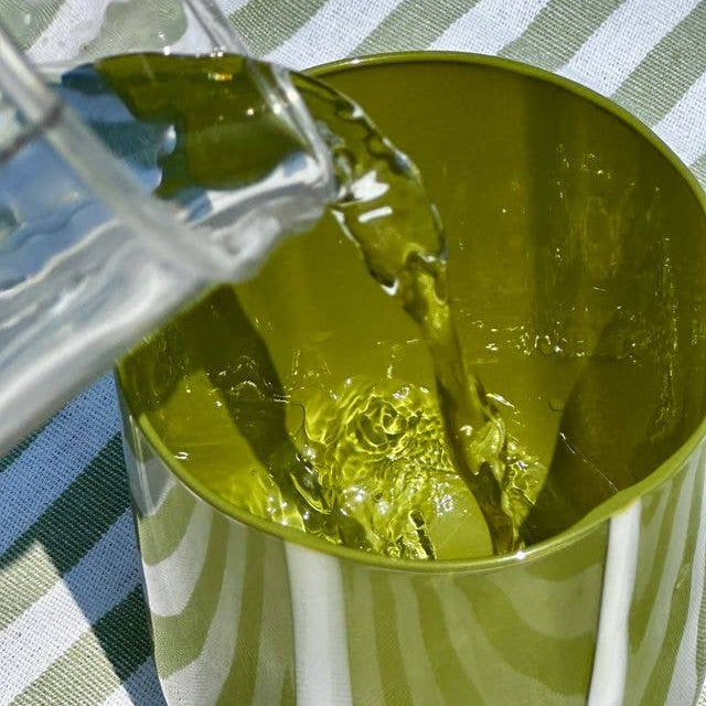 Atina Glassware - Olive & White