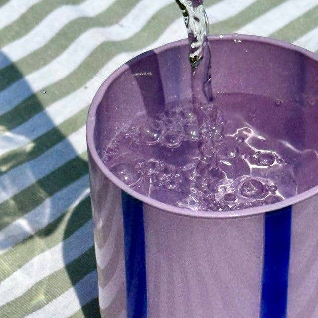 Atina Glassware - Lilac & Navy