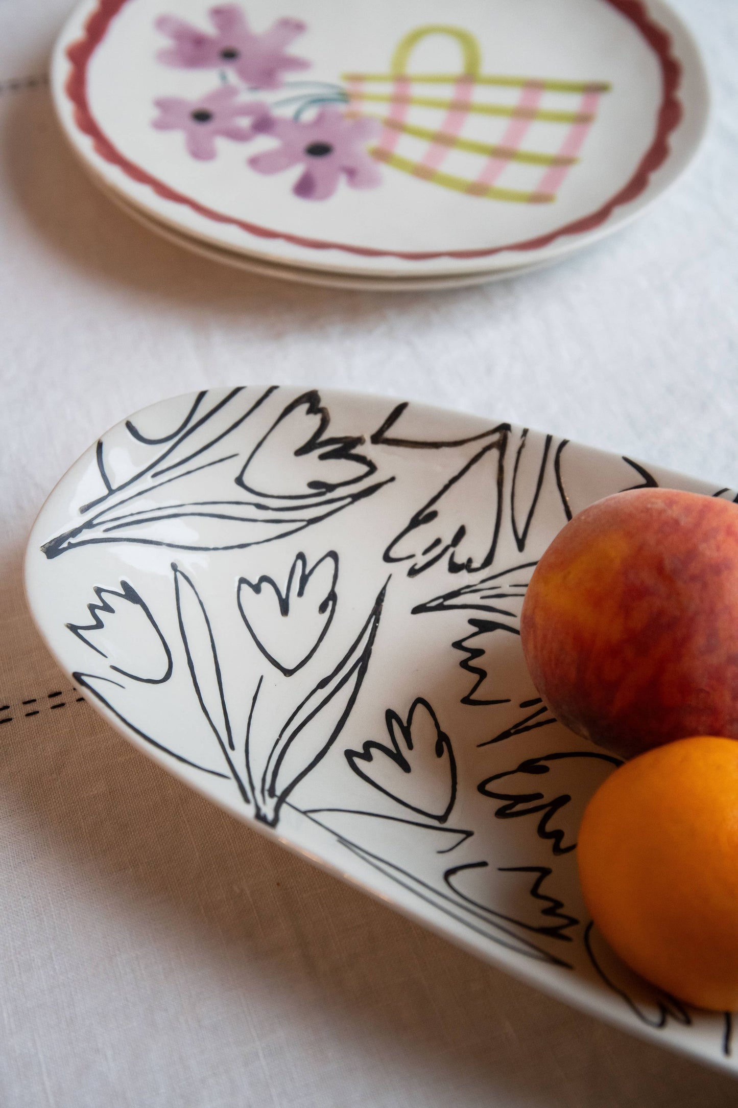 Outline Flowers Platter
