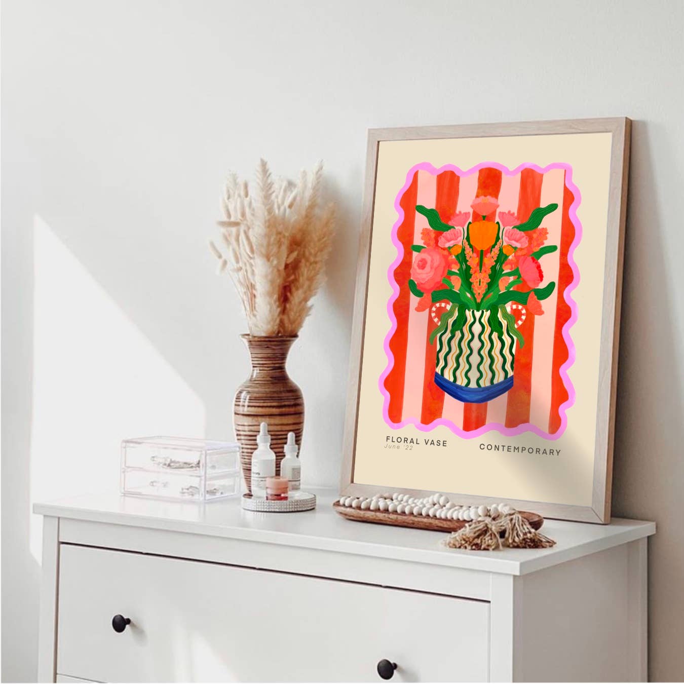 Katie Fox Vase Art Print, A3