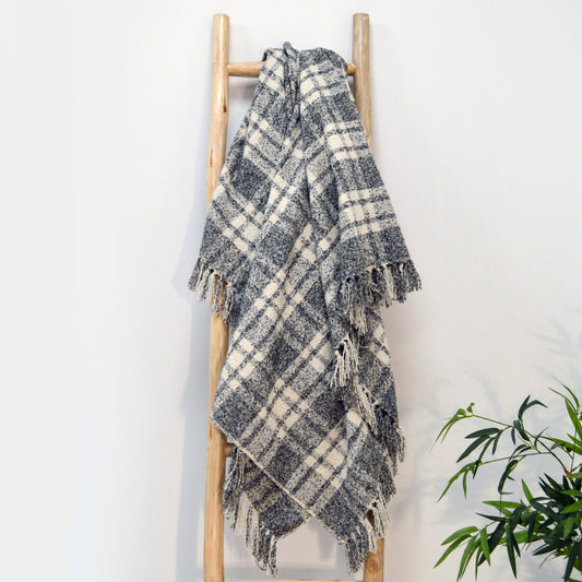 Darwin Chenille Checked Tartan Throw Blanket