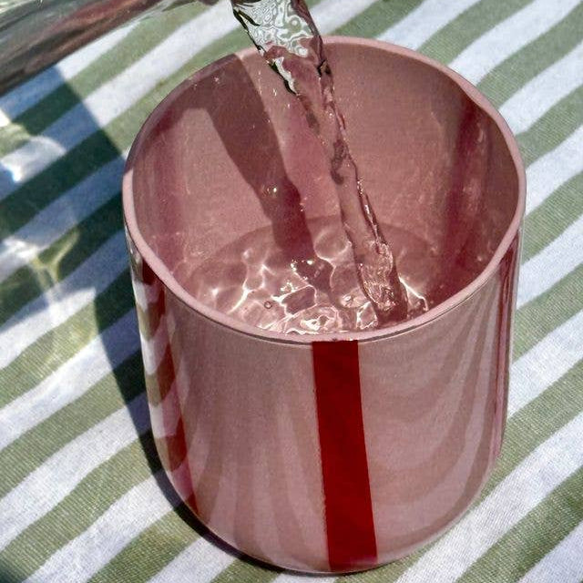 Atina Glassware - Pink & Red