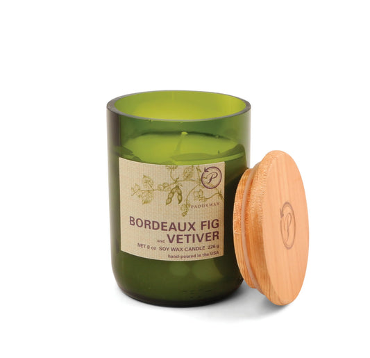 Bordeaux Fig & Vetiver Eco Green Recycled Glass Candle