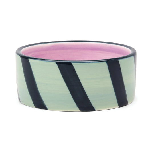 The Izzy Wine Coaster - Blue & Green Stripe