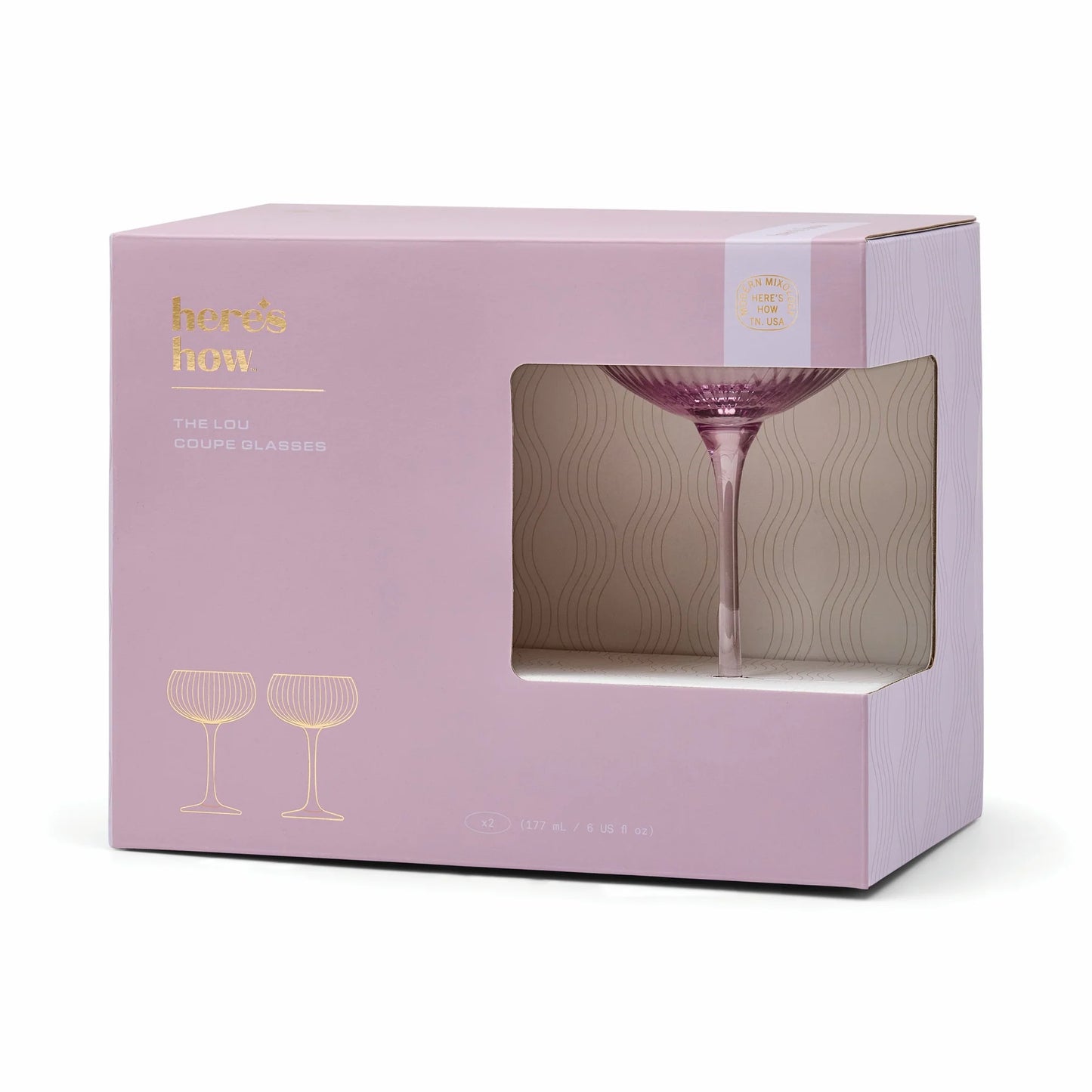 The Lou Coupe Glass - Set of 2 - Lilac