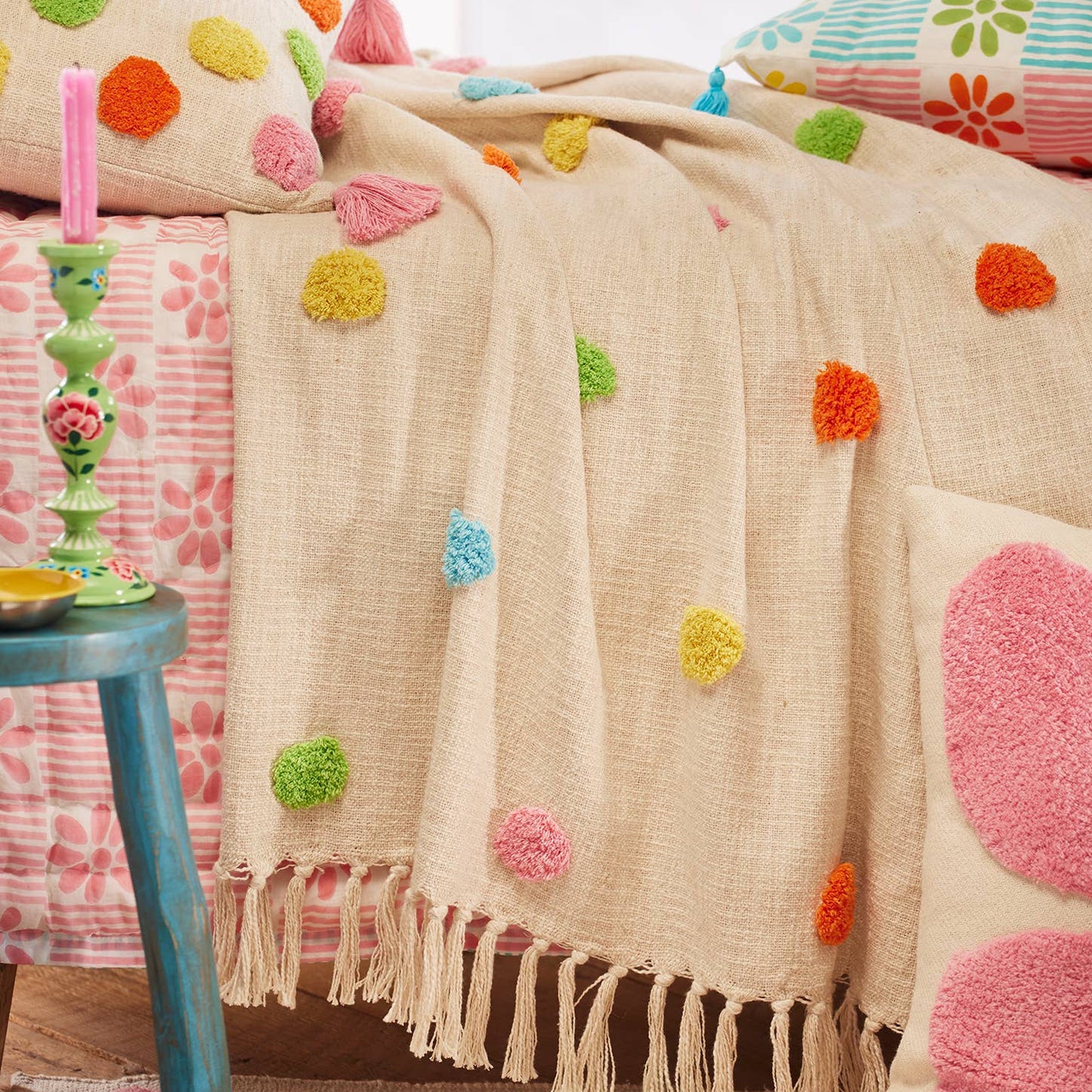 Tufted Dot Throw