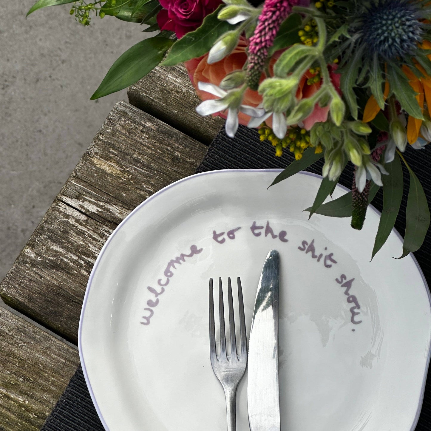 MAEGAN Statement Plate - 'welcome to the shit show.'