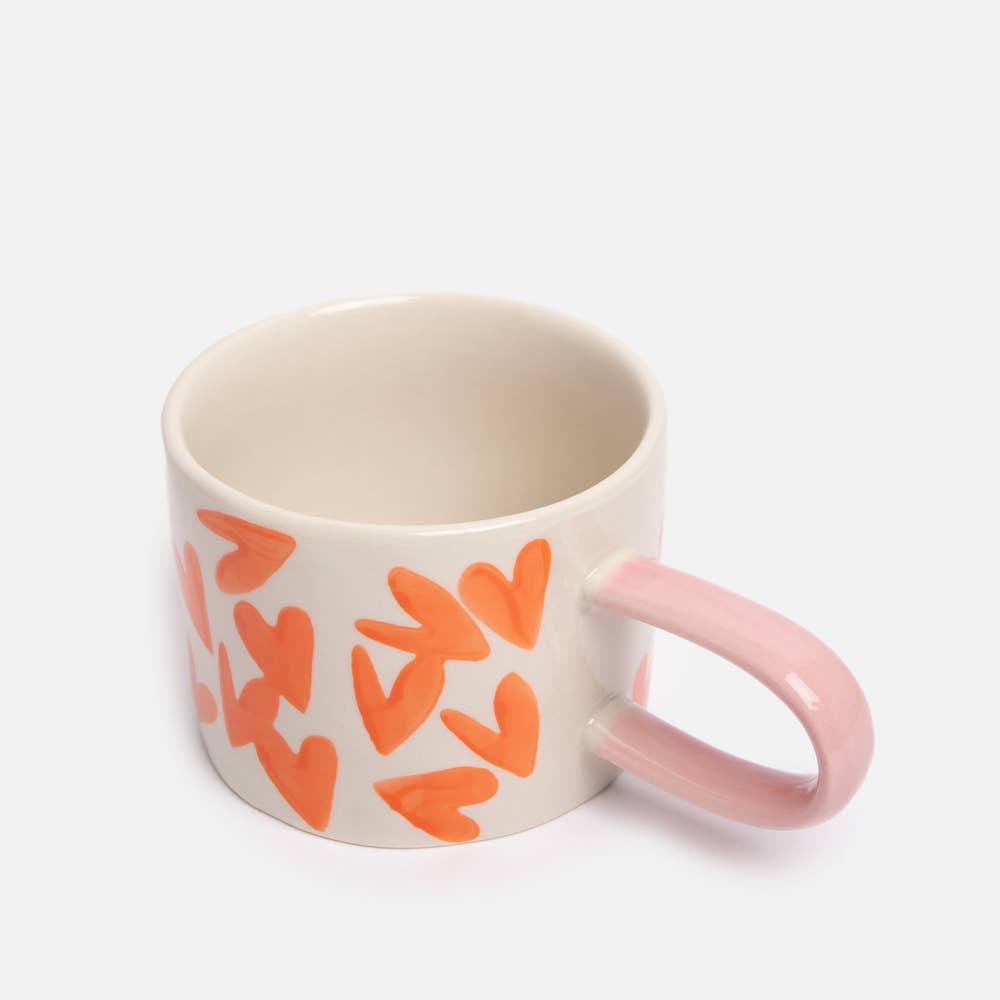 Caroline Gardner Red Hearts Ceramic Mug