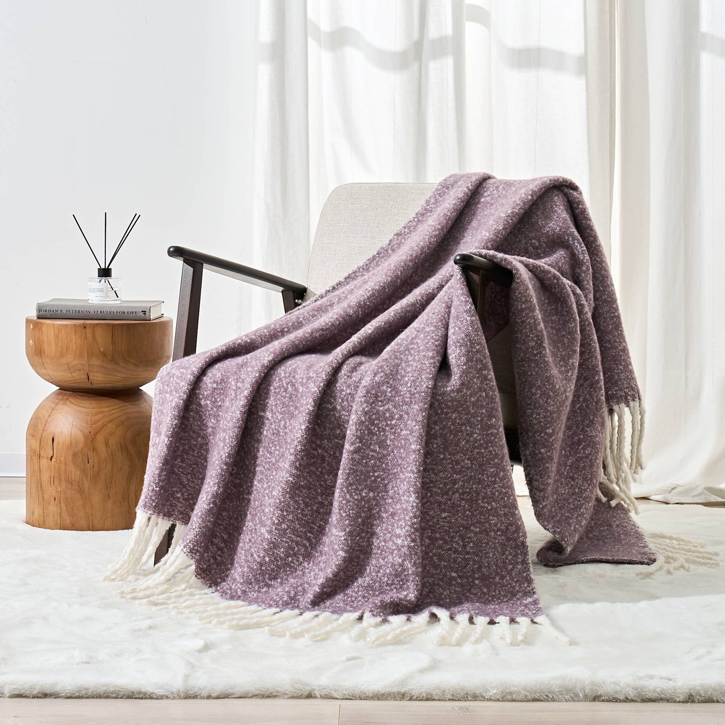 Mauve Soft Throw