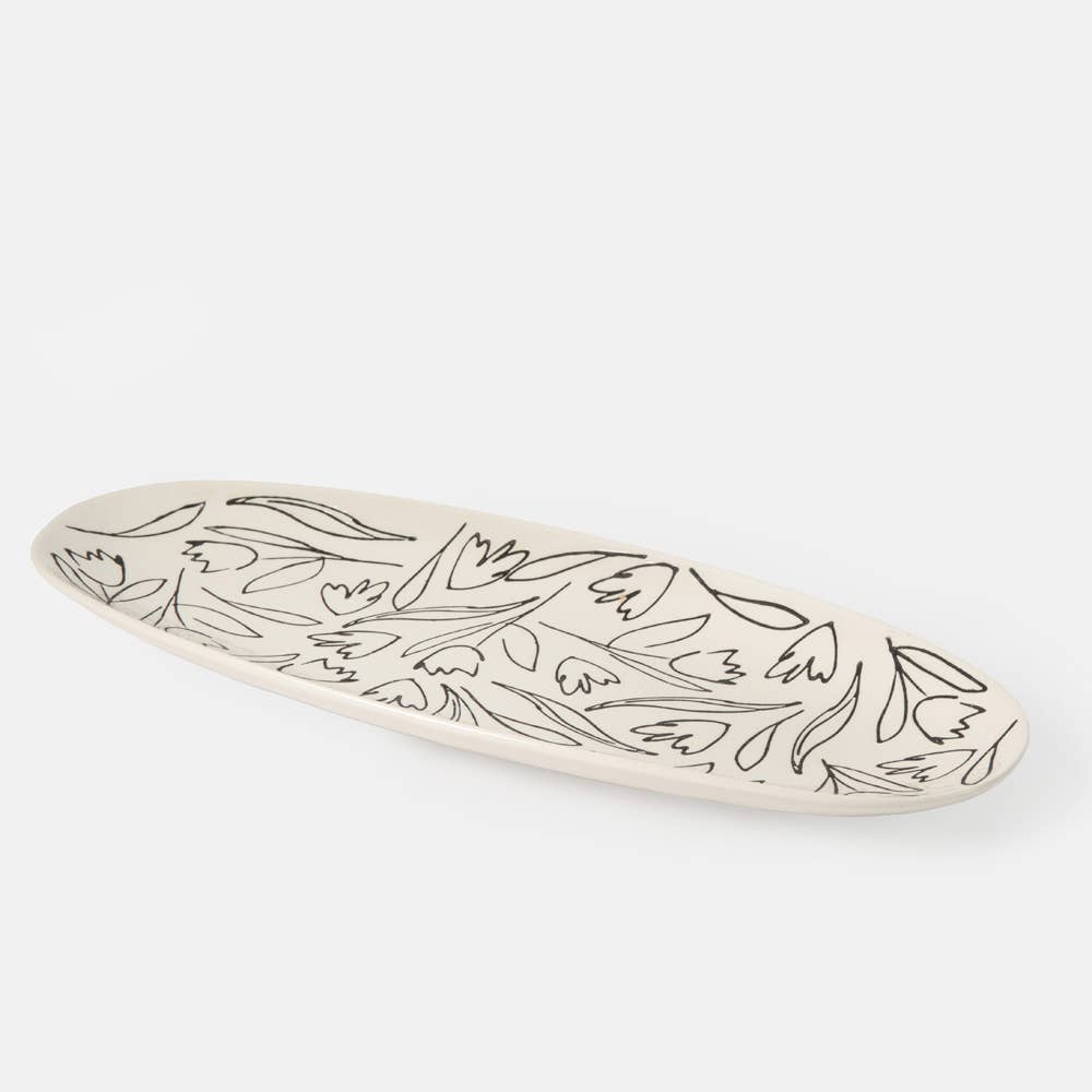 Outline Flowers Platter