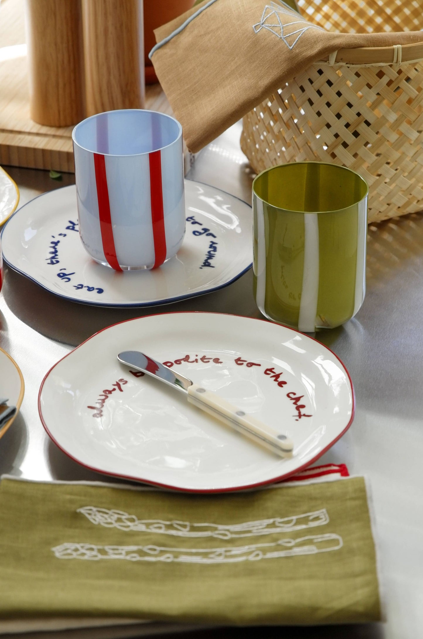 MAEGAN Statement Plate - 'good food and good company.'