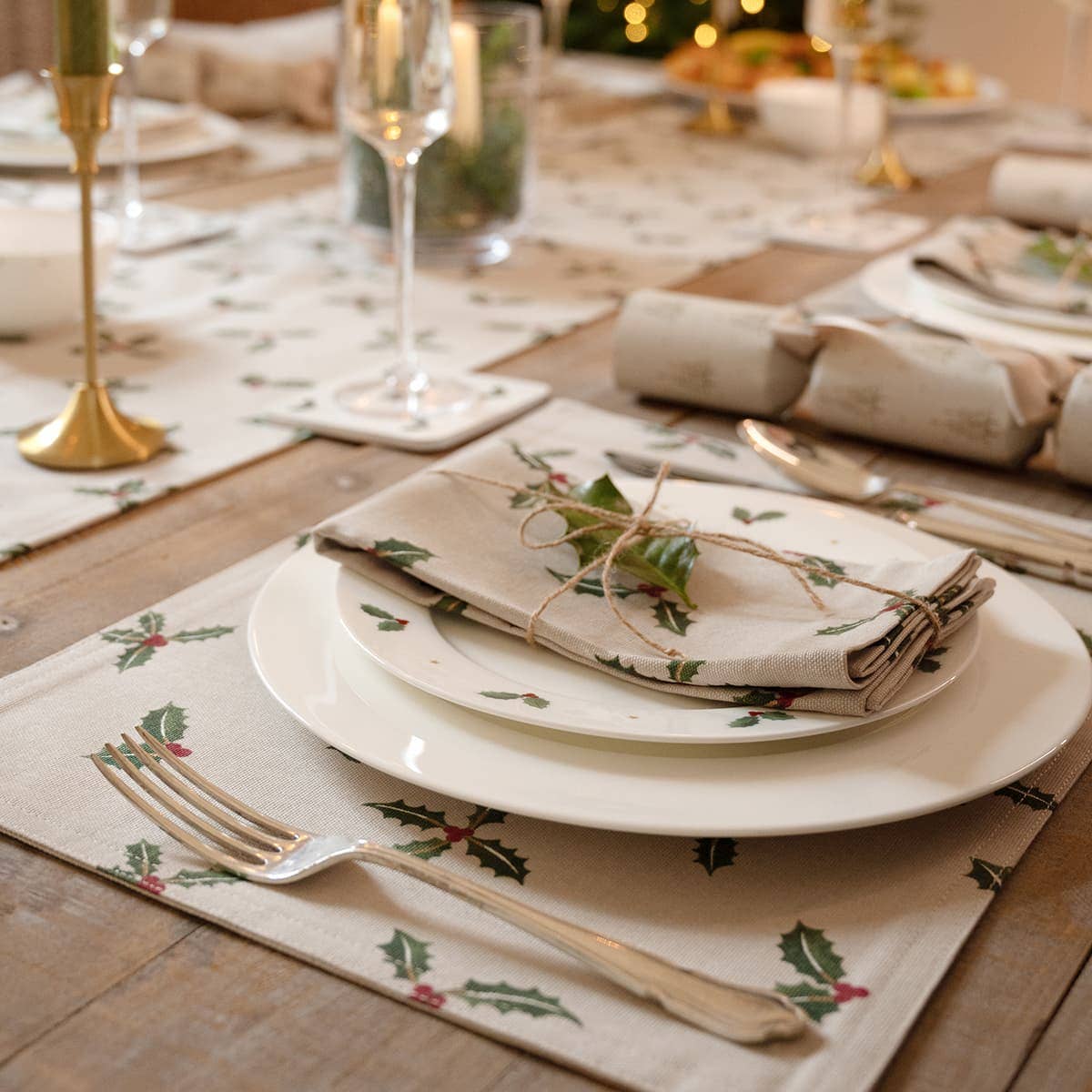 Sophie Alport Holly & Berry Napkins (Set of 4)