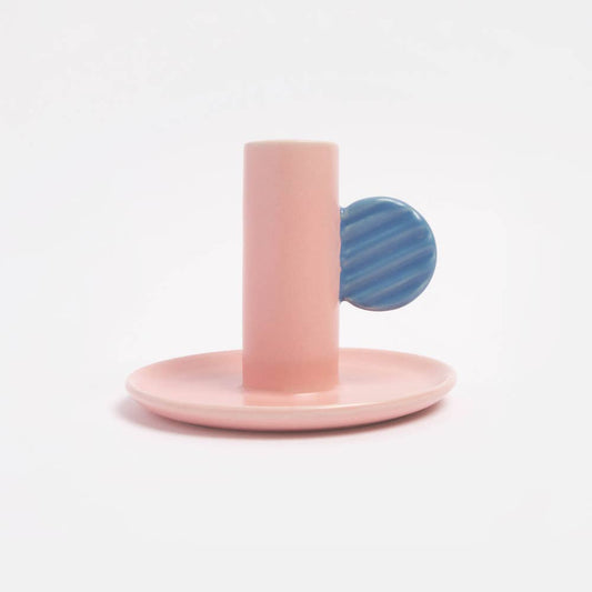 Caroline Gardner Pink & Blue Candle Holder