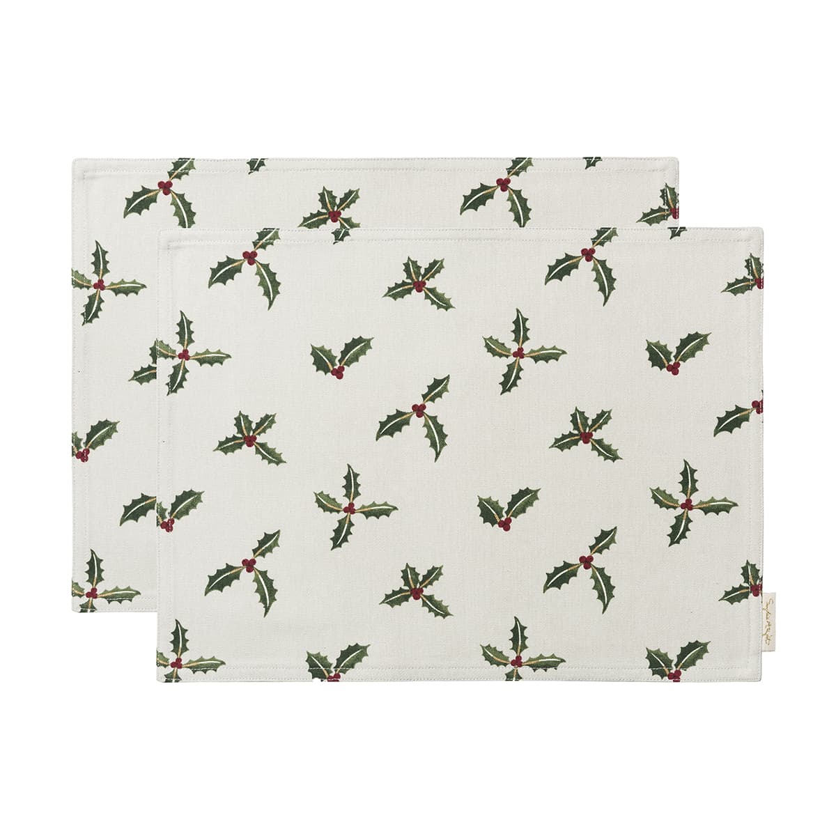 Sophie Alport Holly & Berry Fabric Placemats (Set of 2)