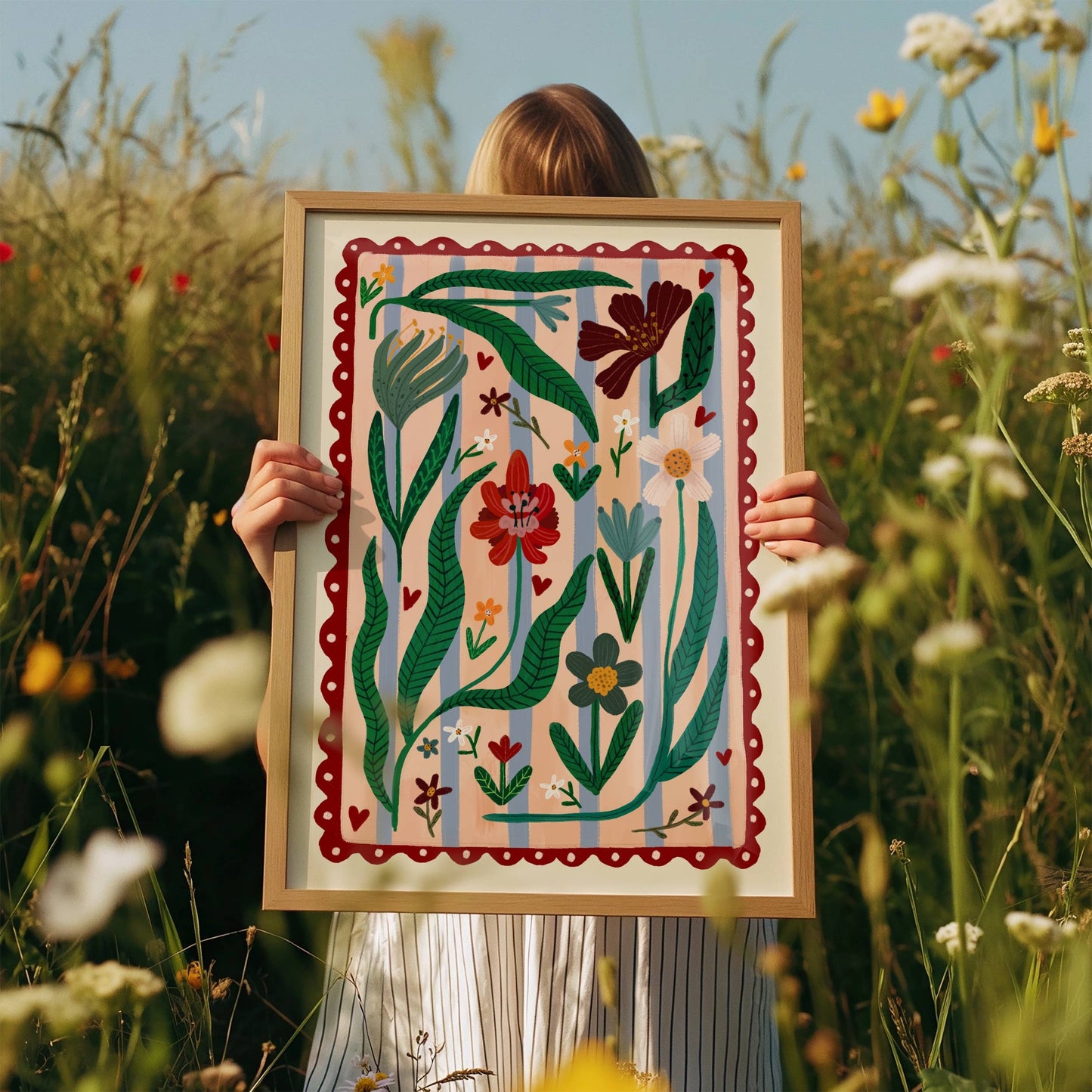 Katie Fox Boho Flower Art Print A3