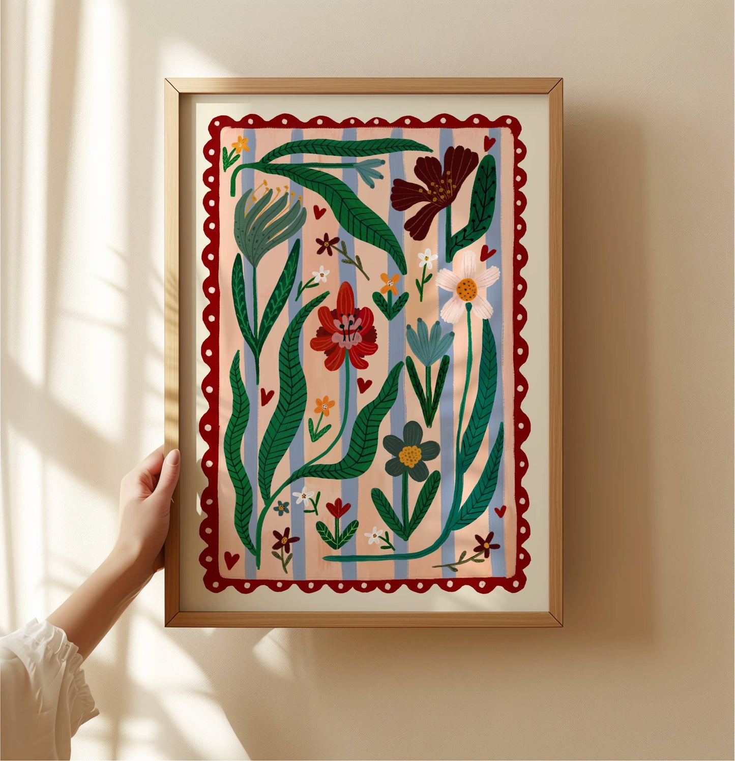 Katie Fox Boho Flower Art Print A3